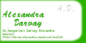 alexandra darvay business card